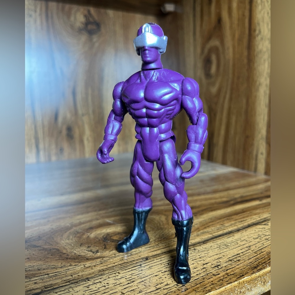 Vintage Purple Masked Muscle Man